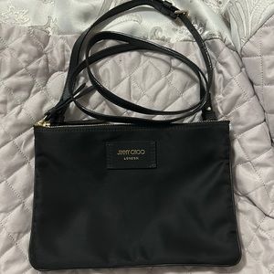 JIMMY CHOO CANDICE NYLON CROSSBODY